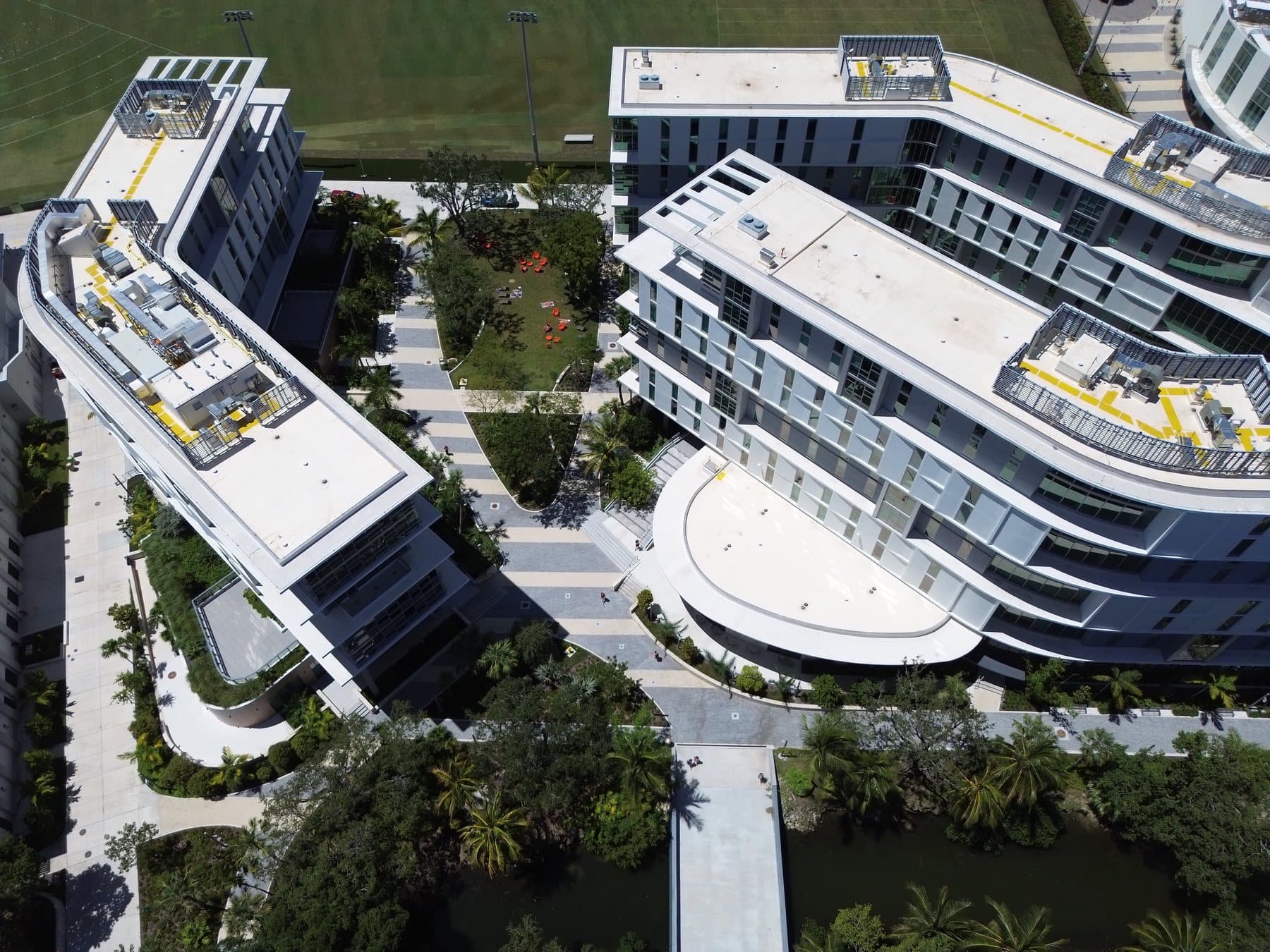 Aerial view of the completed Centennial Village student housing at the University of Miami, photograph 4