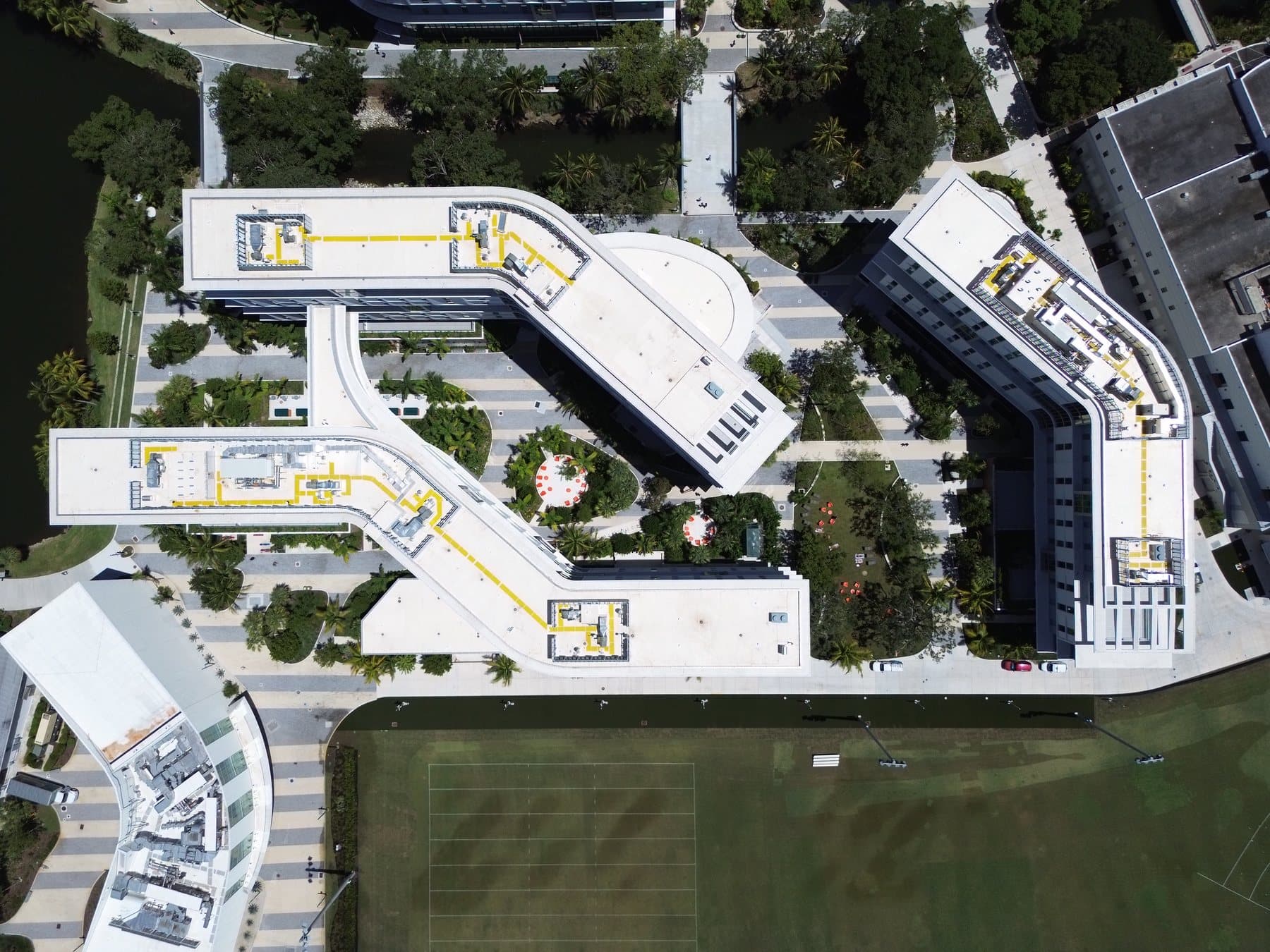 Aerial view of the completed Centennial Village student housing at the University of Miami, photograph 5
