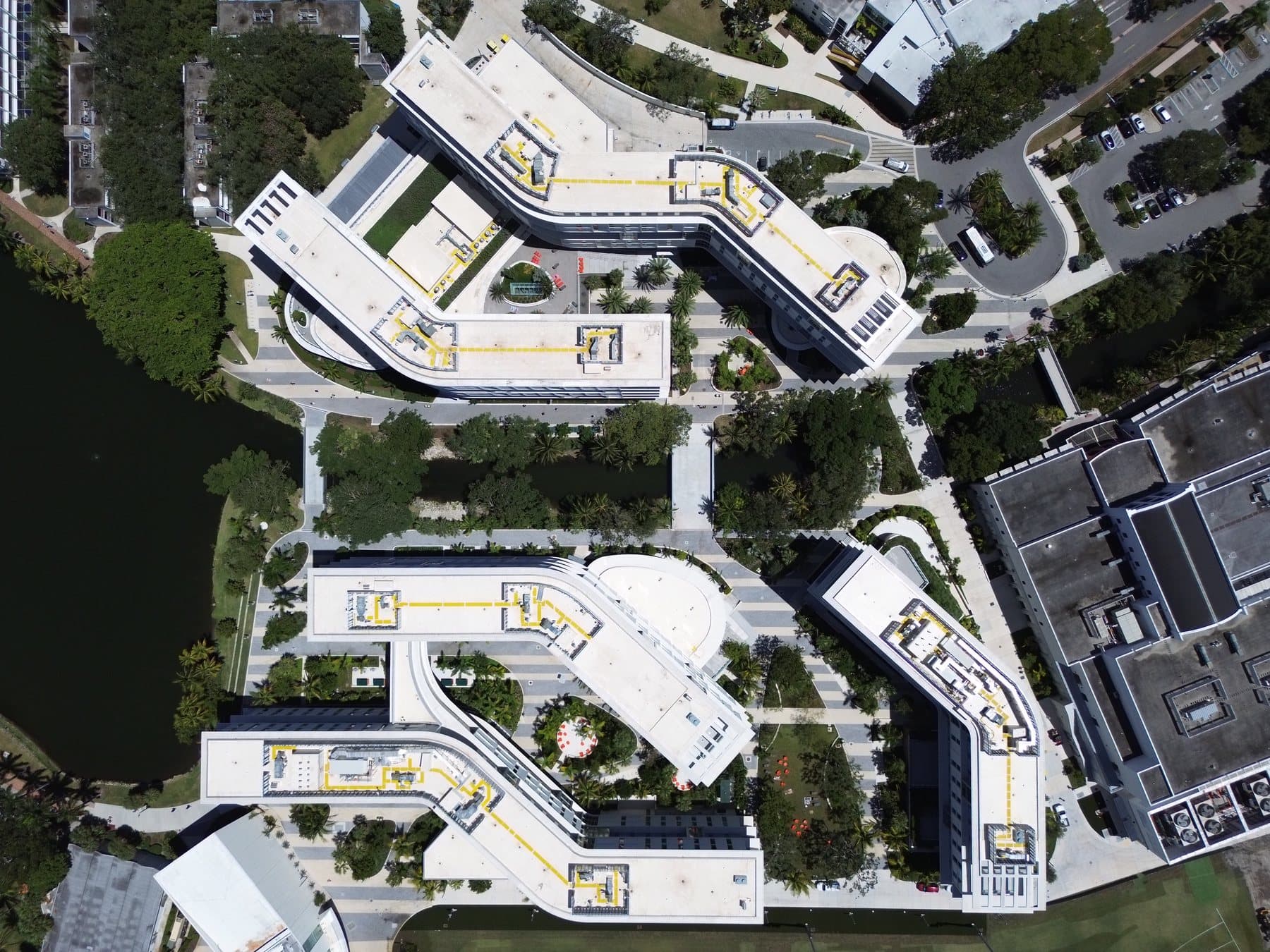 Aerial view of the completed Centennial Village student housing at the University of Miami, photograph 7