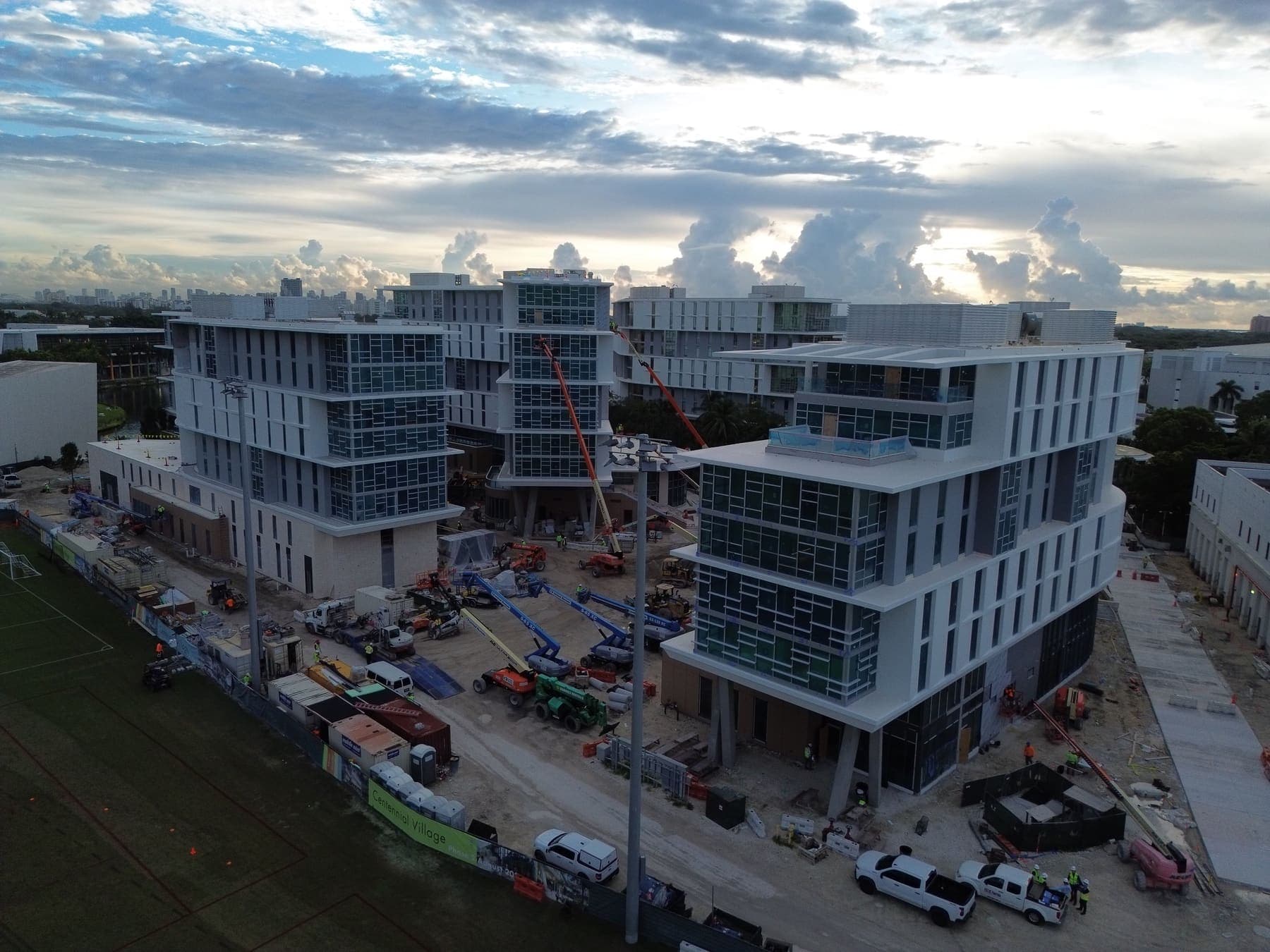Aerial view of the completed Centennial Village student housing at the University of Miami, photograph 8
